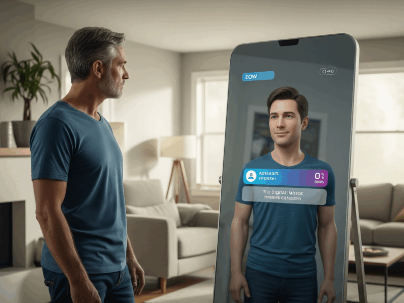 the digital mirror talkin with your AI friend