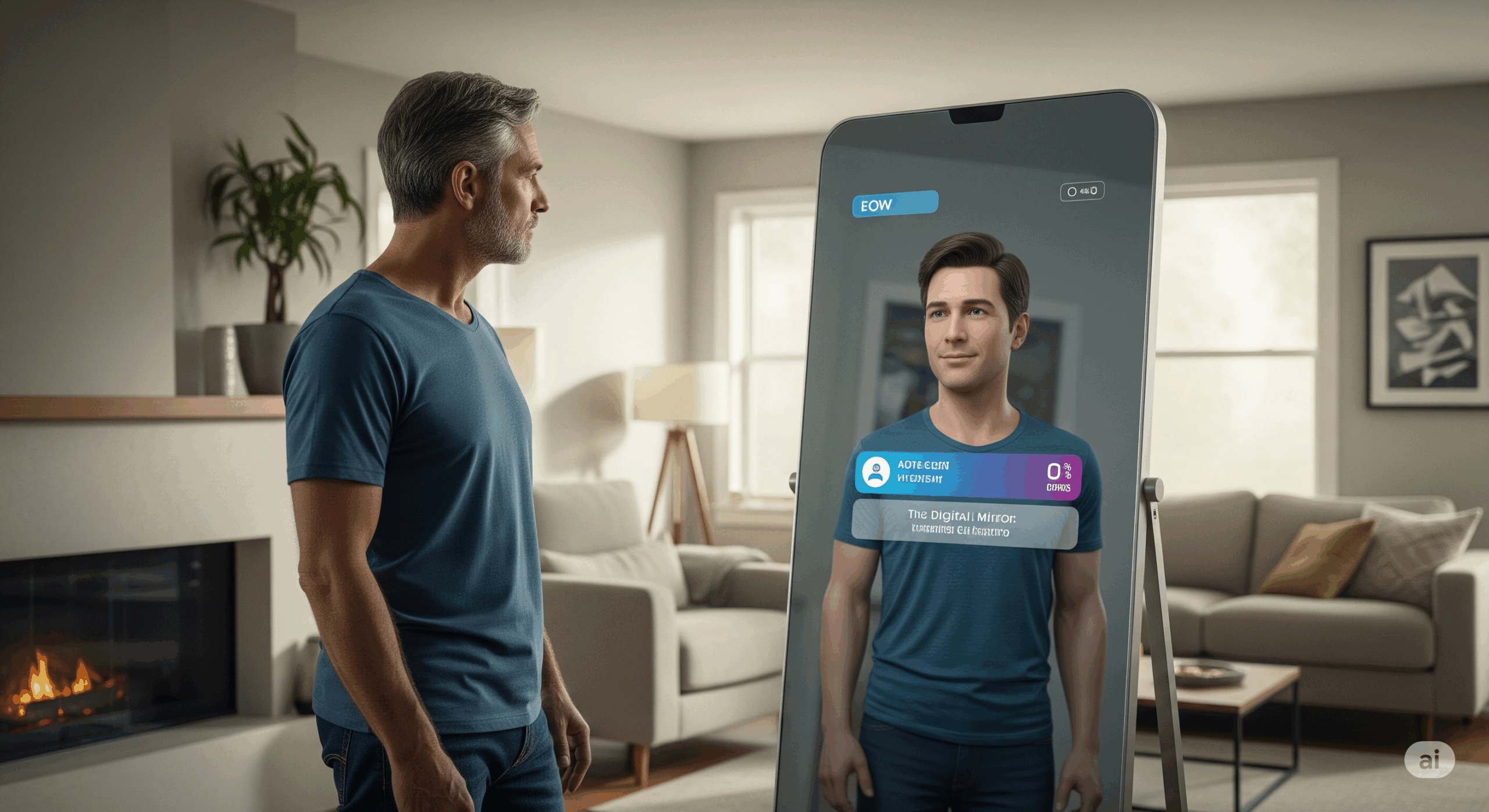 the digital mirror talkin with your AI friend